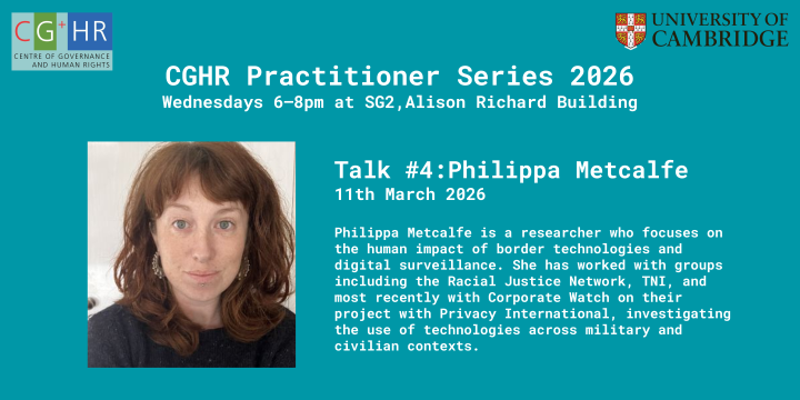 Event banner with details on talk by Philippa Metcalfe